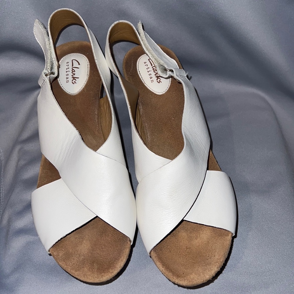 Clarks Artisan Sandal Wedges, Womens size 10